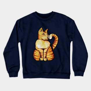 Orange Cat Crewneck Sweatshirt